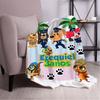 Sheriff Labrador Throw  Blanket Aesthetic Art Flannel Blanket Portable Home Travel Camping Sofa Picnic Thickening Flannel Blanke