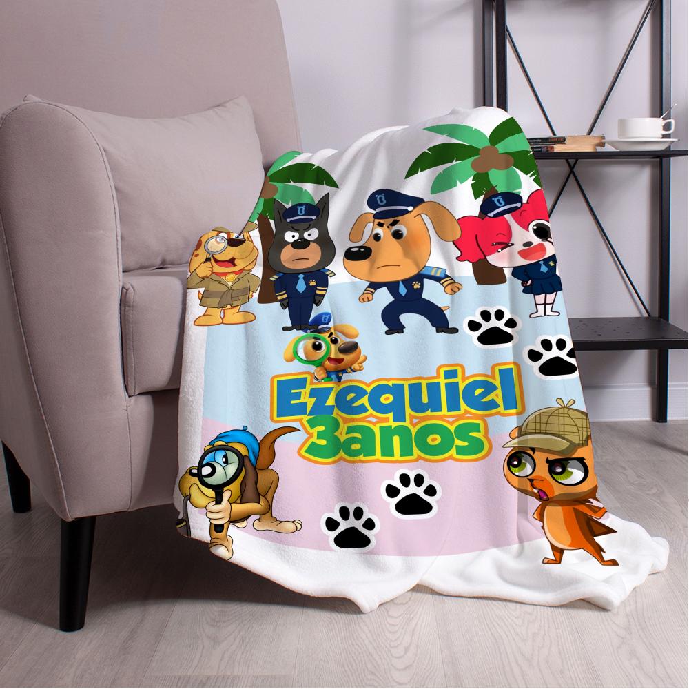 Sheriff Labrador Throw  Blanket Aesthetic Art Flannel Blanket Portable Home Travel Camping Sofa Picnic Thickening Flannel Blanke