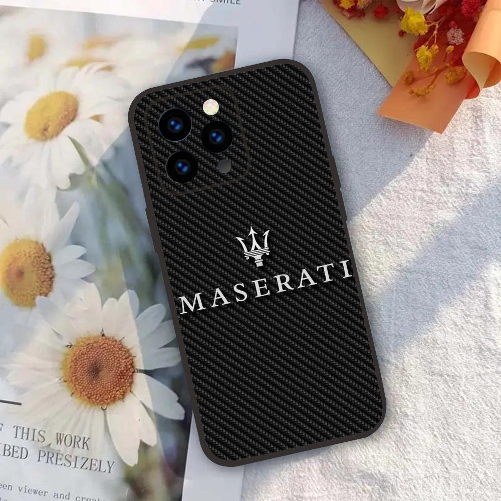 

1 шт. спортивный автомобиль M-MASERATIS чехол для телефона силиконовый мягкий для iPhone 16 15 14 13 12 11 X XR Plus Pro Max Plus For IPHONE 16