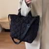 Large-capacity Bag Women's Autumn and Winter New Canvas Portable Tote Bag Leisure Work Commuting Versatile Messenger Cotton Bag