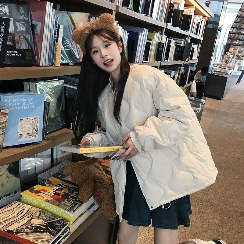 Gepolsterte Kleidung Damen Raute Wintermantel neue verdickte kleine Raute lose warme kurze gepolsterte Kleidung gepolsterte Jacke