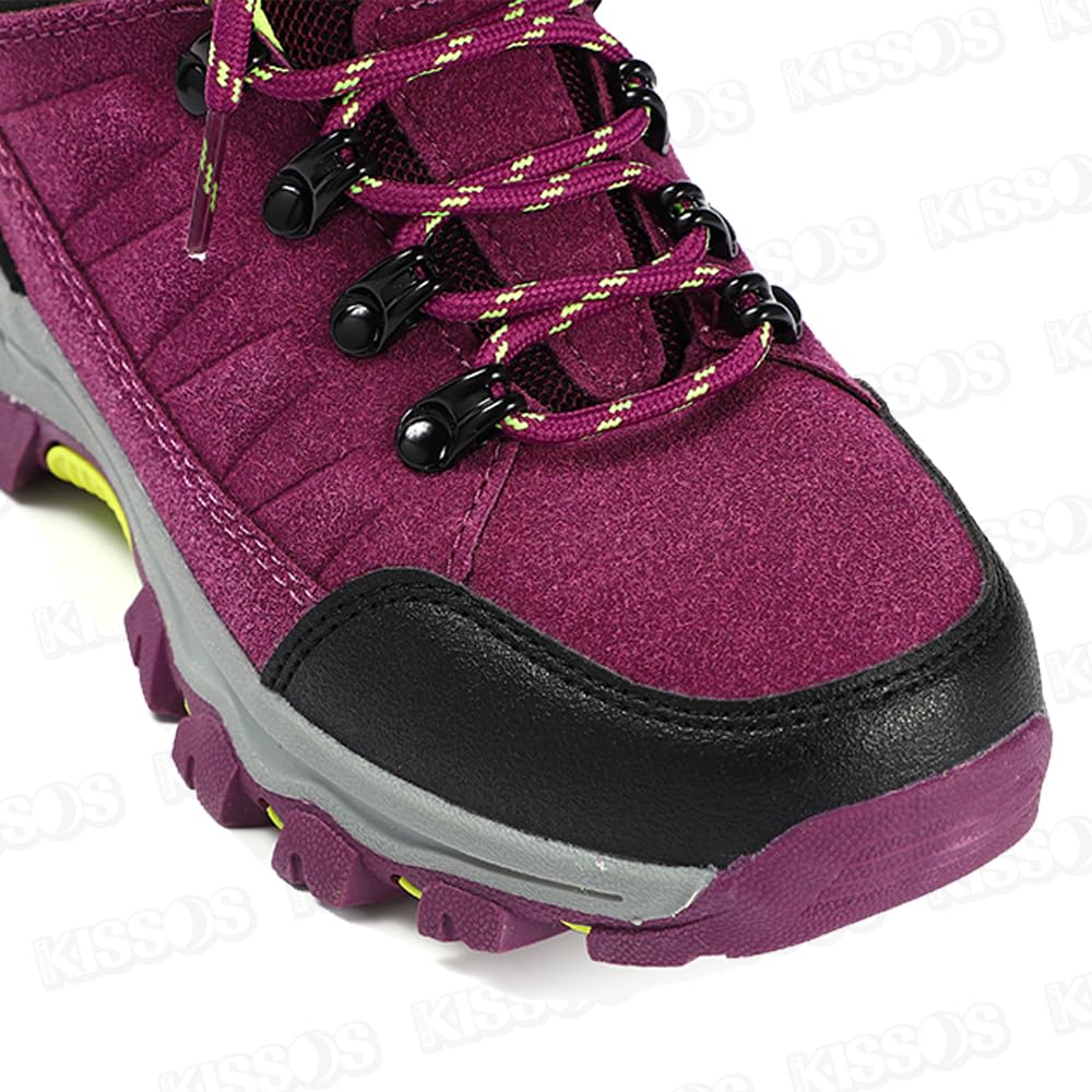 Trekové boty pro stylové ženy, turistika, kempování, chůze, protiskluzové, vodotěsné, prodyšné, (23,5 cm(37), nachový)