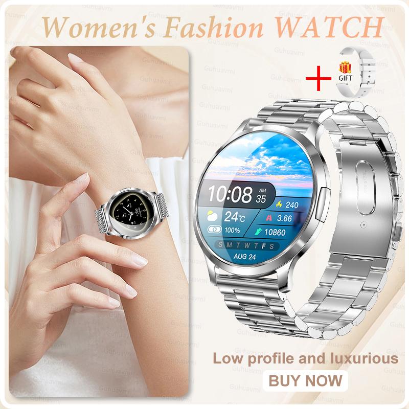 NEW Ultra-thin Body Fashion Smart Watch 1.32"AMOLED HD 3D Screen Women's Health Heart Rate Bluetooth Call Woman Smart Watch