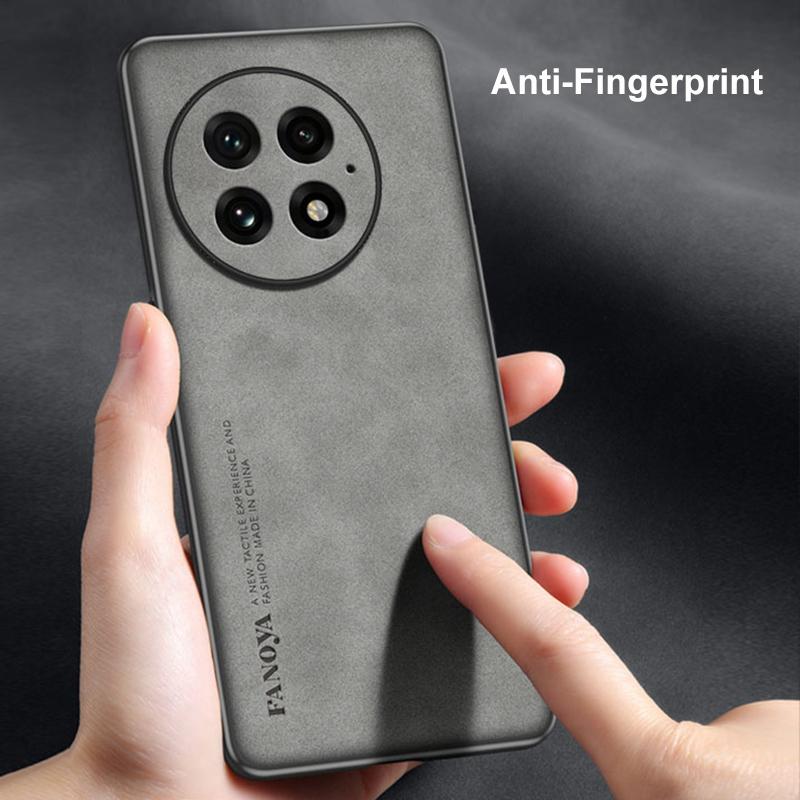 For OnePlus 13 Case Luxury PU Leather Phone Case For One Plus 13 5G OnePlus13 Back Cover Matte Silicone Shockproof Protection
