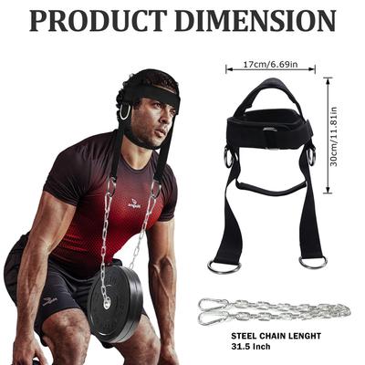 Head Neck Training Head Harness Weight Bearing Cap Body Strengh Adjustable Exercise Strap Neck Muscle Power Training Gym Fitness