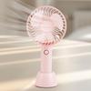 Portable Handheld Fan 4 Speed Wind Small Personal Fan with Detachable Base USB Rechargeable Desk Fan for Travel Beach Makeup Office
