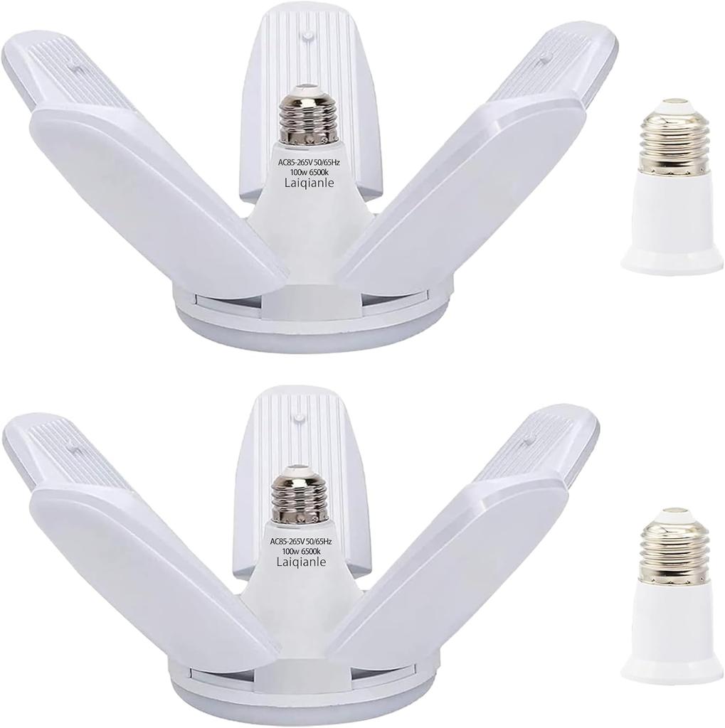 Laiqianle Garage 2 LED Ceiling Pendant Work 6 Daylight Ceiling Easy To No Construction Angle Energy Construction High Brightness Light, 100W, Pieces,