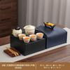 Outdoor portable tea set Peony light luxury Qingyun Ru kiln Kuaike cup business trip camping tea set