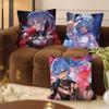 Anime Virtual Girl Hoshimachi Suisei Pillow Case Fashion Square Pillowcase Bedroom Sofa Room Ins Decoration Leisure