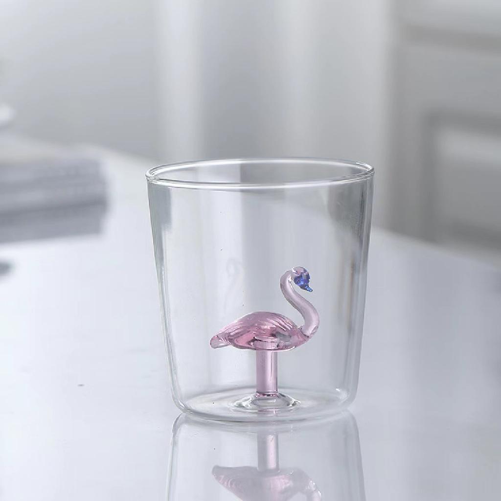 3D Creative Handmade Bubble Glass Cup Three-Dimensional Animal Plant Shape Coffee Milk Drink Cute Transparent Glass Cup,Gift