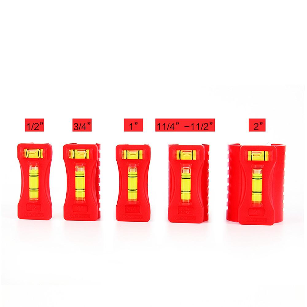 5 Stück Rohrwasserwaage Hohe Genauigkeit Säulengrößenmessanzeige Vertikal Horizontal Doppelblasen-Messwerkzeuge