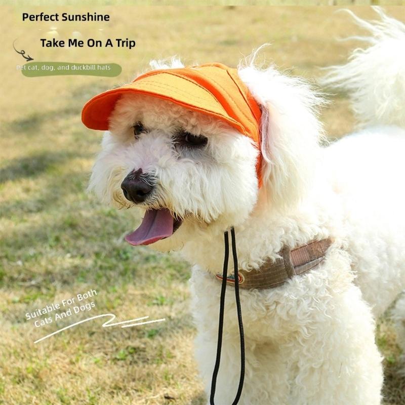 Sunproof Pet Outdoor Cap Comfortable Sun Hat For Dog Cats With Ventilated Ear For Daily Wear Walking Hiking Headwears