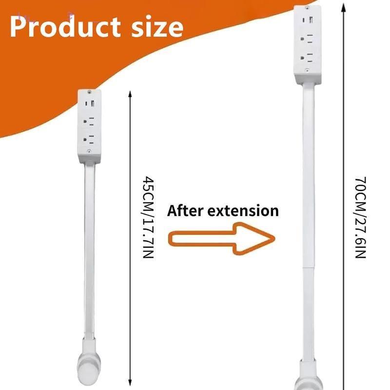 Adjustable Length Power Outlets Extender Power Socket Home Office Electrical Wall Plug Rotates Electrical Outlet Extender
