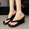 Wedges Women Slippers High Heels Clip Toe Shoes Designer Woman's Sandals Summer 2025 Flip Flops New Sandalias De Mujer
