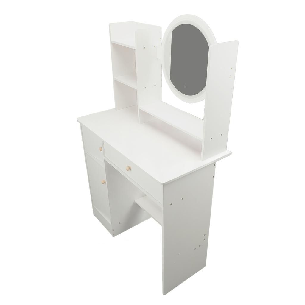 Schminktisch mit Spiegel und Lichtern Multifunktion Modern Beleuchteter Spiegel Schminktisch mit 2