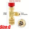Liquid Safety Valve R410A R22 Air Conditioning Refrigerant Tool 1/4 "Safety Adapter Air Conditioning Repair And Fluoride