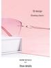 Women's Rimless Diamond Cut Anti-Blue Light Resin Reading Glasses