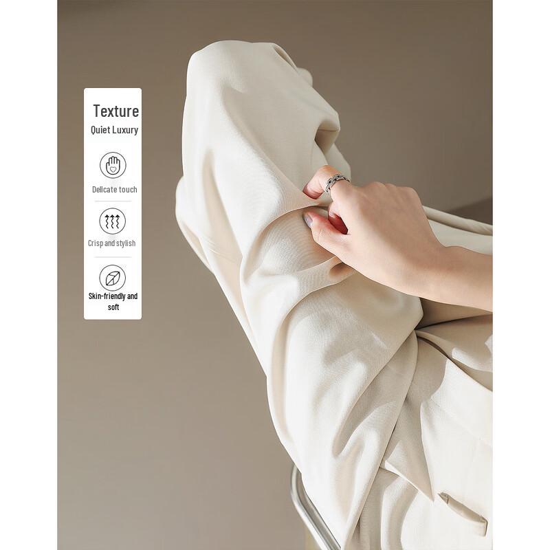 Demana Women's Elegant Summer Pleated Cropped Straight Leg Pants