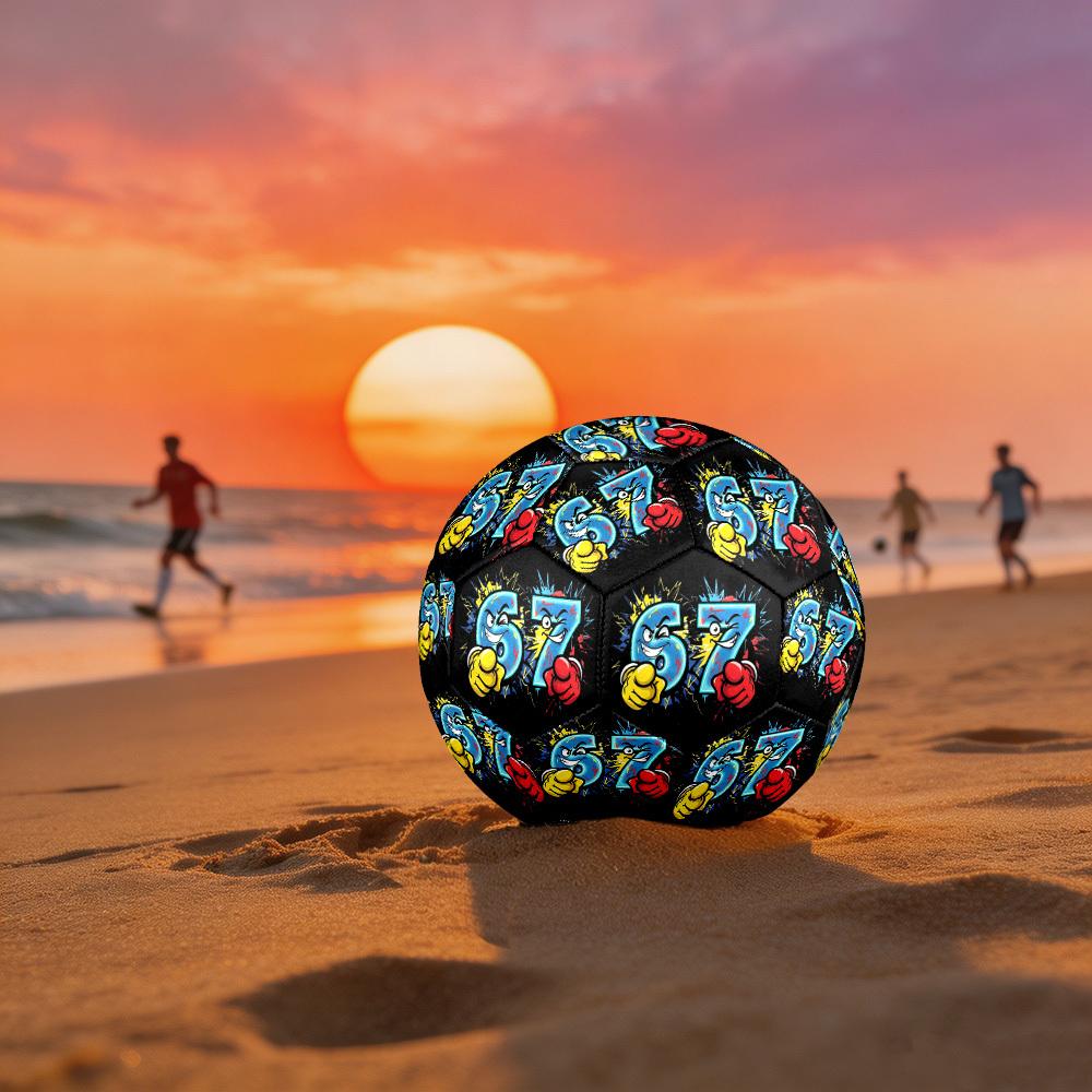 1pc Energy Burst Theme Soccer Ball Football, Size 5, Lightweight PVC, Outdoor Training Soccer Ball,Gift C6556