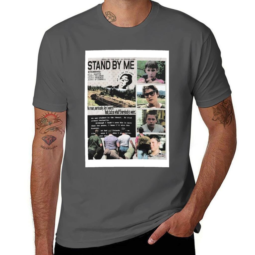 Stand By Me Filmplakat T-Shirt Lässiges Minimalistisches Kurzarm Oberteil T-Shirt