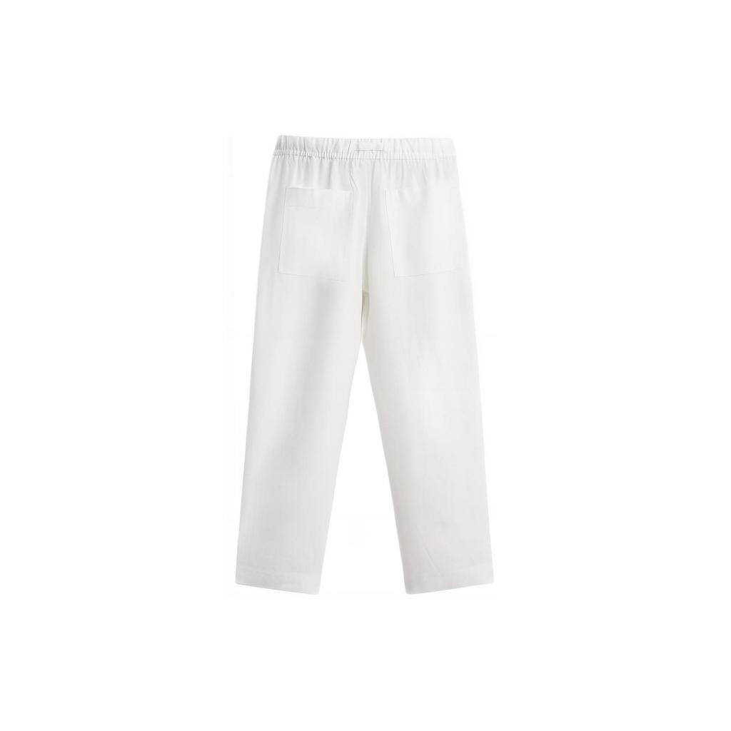 Zara Fashionable Simple Versatile Straight Casual Pants Men Bottoms White 2634600-250