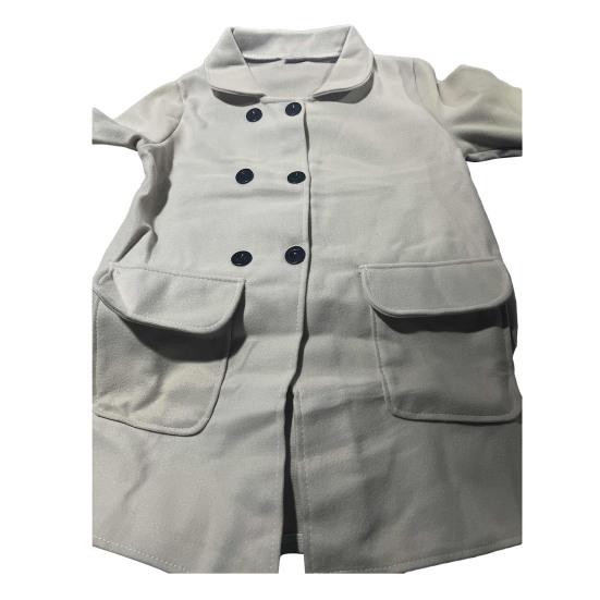 Damen-Mantel, einfarbig, mittellanger Reverskragen mit Knöpfen, locker sitzend, warm, Polyester, Winter, warm, Damen-Zweireiher-Mantel für Damen
