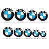 For BMW E842Pcs 25mm 40mm 55mm 60mm Car Remote Key Emblem Sticker Car Wheel Hub Cap Center Sticker For BMW M Power I3 F15 F16 G20 E34 E36