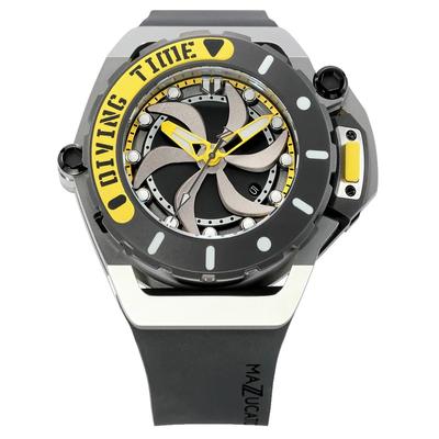 RIM Scuba Yellow Reversible Twin Dial Automatic SUB01-BK115 100M Men's Watch