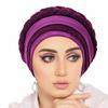 Glitter Pleated Turban Cap for Women Head Wraps Muslim Headscarf Hat Turbante Mujer African Headpiece