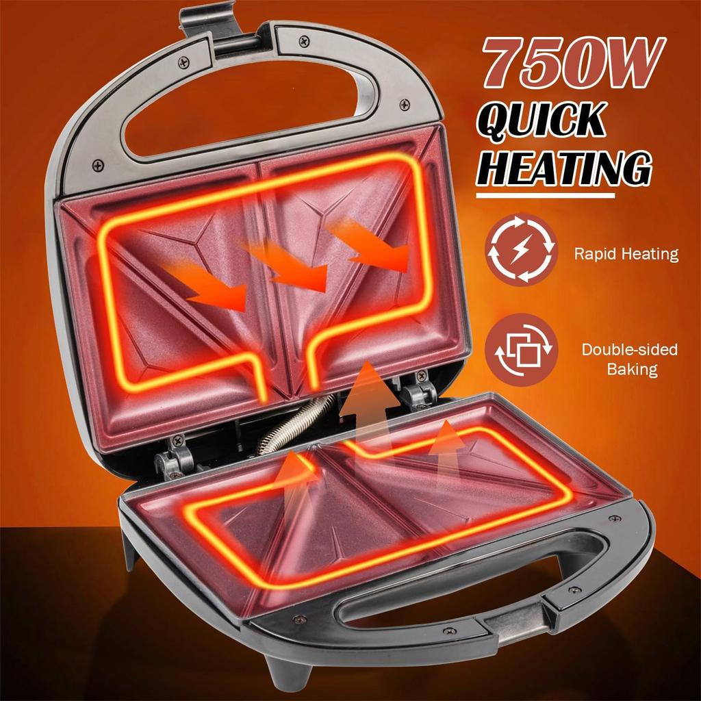 Electric Sandwich Maker & Contact Grill for , Grilled Sandwiches & Breakfast, Indoor E