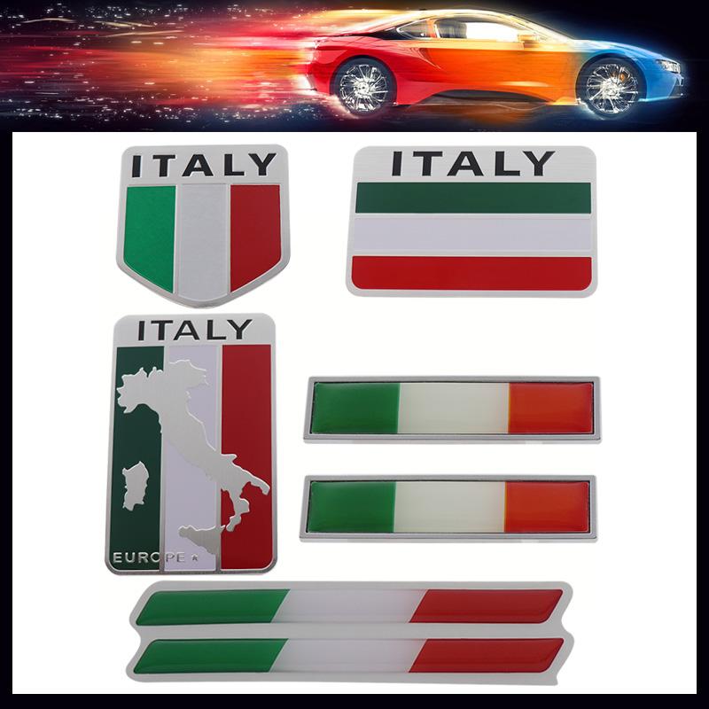 Premium Italy Italian National Flag for Laptop Wall SUV Off Road car Engine Hood Fender trunk Tail Rear Decal Emblem Badge Sticker