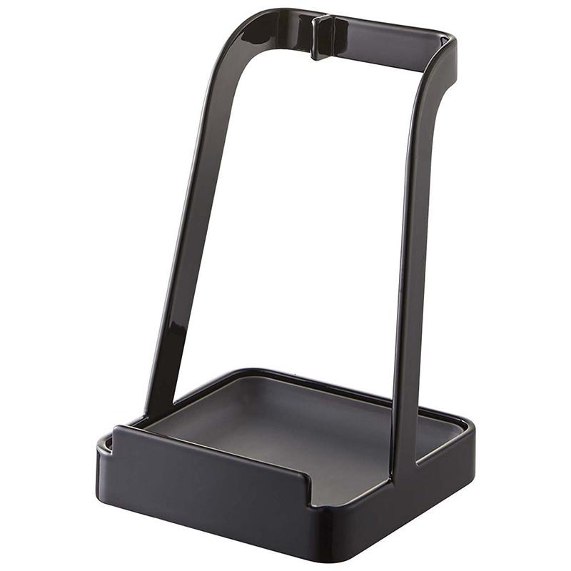 Pot Lid Stand Holder Carbon Steel Kitchen Pan Cover Soup Ladle Storage Rack