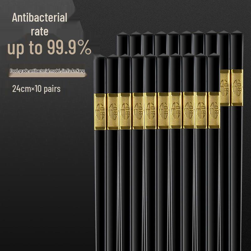 

Premium Non-Slip, High-Temperature Resistant Chopsticks Set - Food-Grade Alloy for Families
