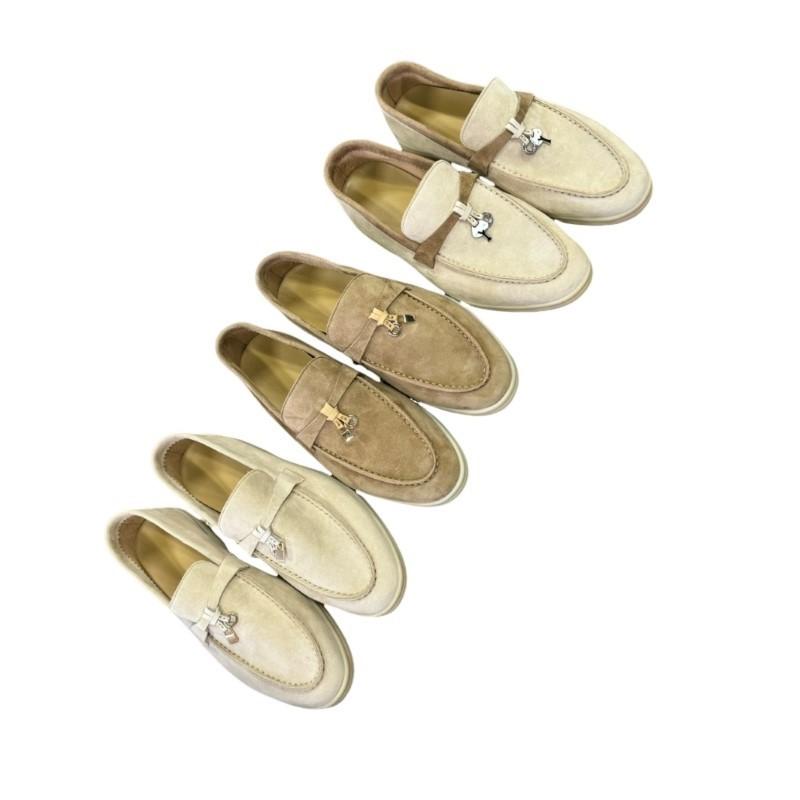 High-Grade Sheepskin Wear-Resistant Casual Loafer Shoes Couple's Loafers Customizable Colors Available A040224