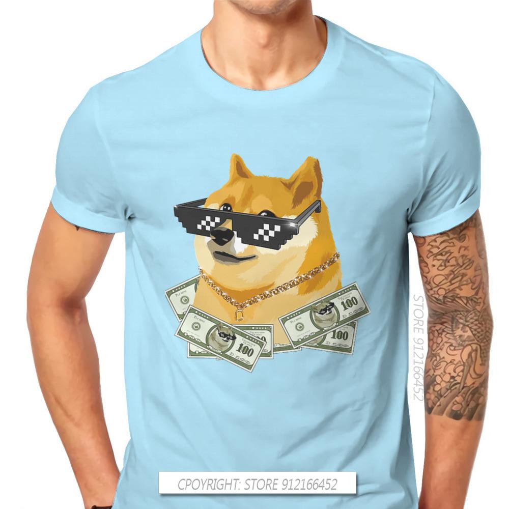 Crypto Cryptocurrency Dogecoin Doge T Shirt Classic Grunge Summer Big Size Pure Cotton Unisexs Tops Harajuku Oneck Tshirt