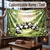 Coperta Morbida e Accogliente con Tema Foresta di Funghi Testo Personalizzato con Nome per Divano Letto Casa