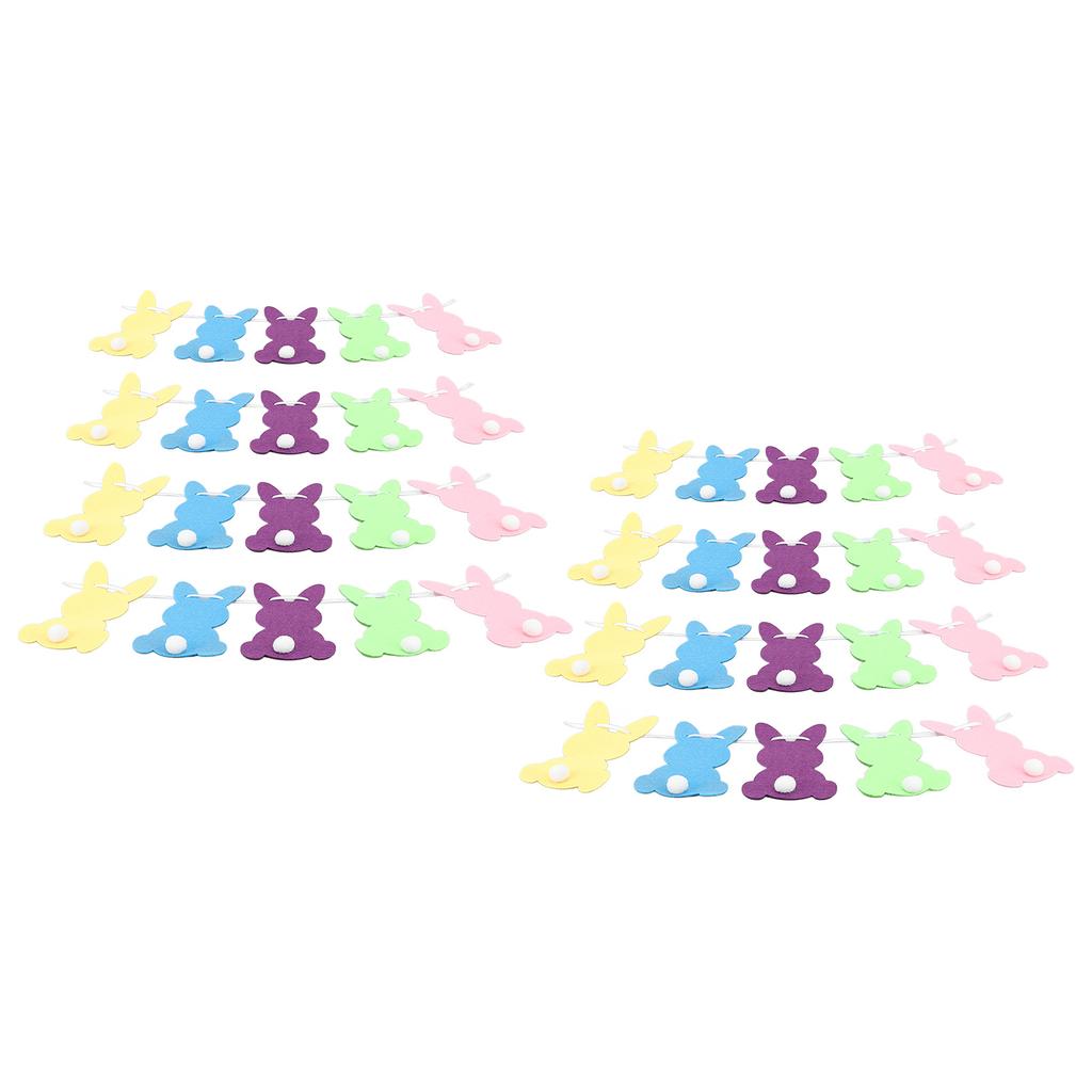 Banner în formă de iepuraș de Paște, ghirlandă iepuraș din pâslă, favoruri de petrecere, decorațiune pentru casă cu șnururi