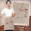 Customizable Waterproof Canvas Waist Apron with Logo for BBQ Restaurants and Catering Services