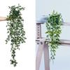 A84E-Artificial Hanging Plants Artificial Mandala 3 Pack Artificial Eucalyptus Potted Greenery Faux Eucalyptus Mandala Vine