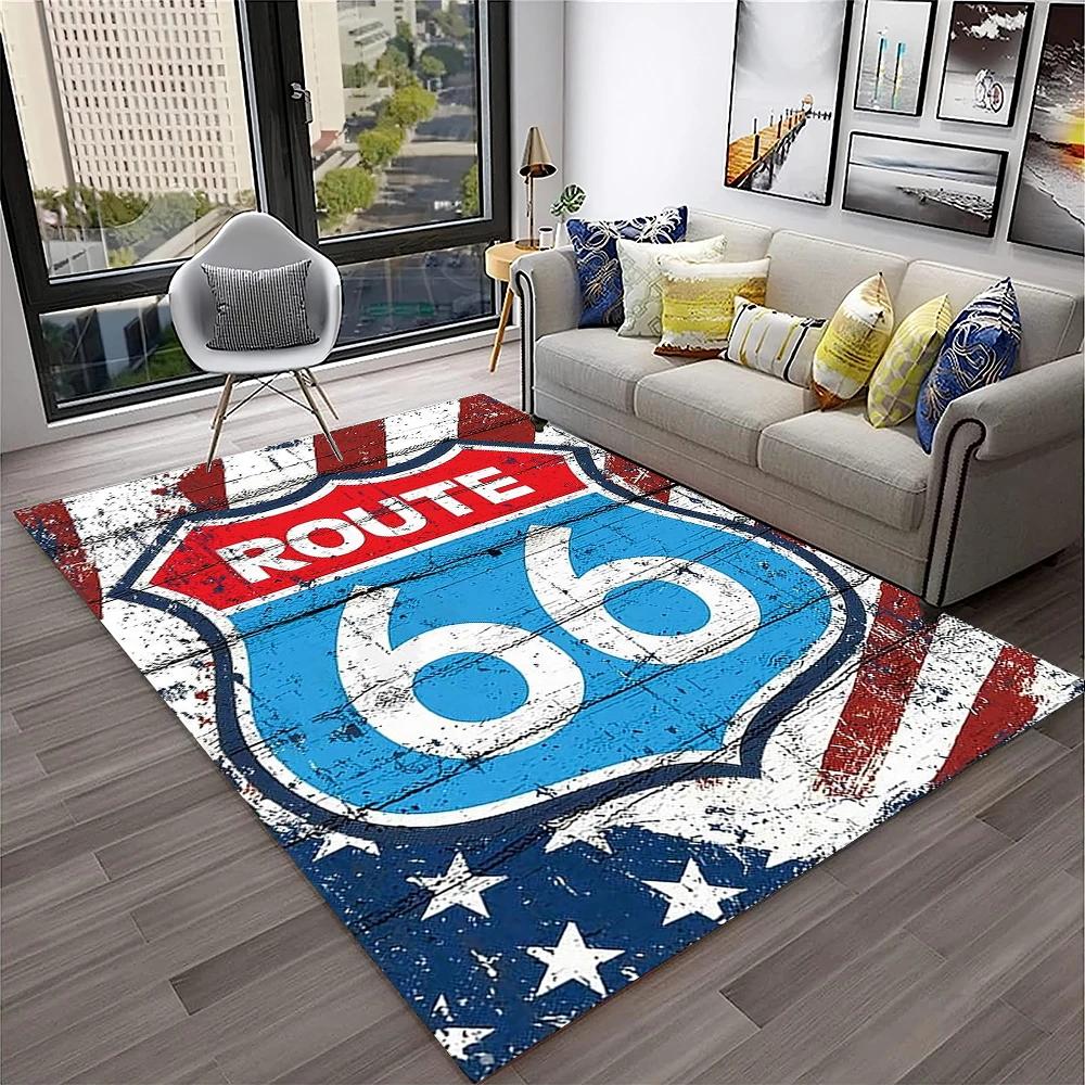 Mother Road,Historic Route 66,mãe estrada Carpet Rug for Home Living Room Bedroom Sofa Doormat Decor,Area Rug Non-slip Floor Mat