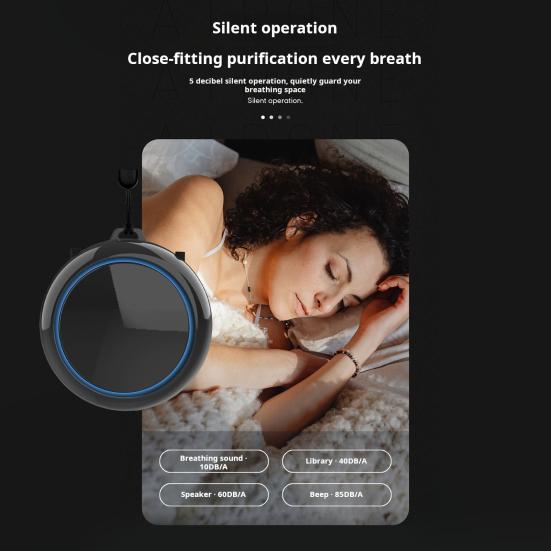 

Беспроводной интеллектуальный очиститель воздуха Yousheng с ремешком, компактный портативный аккумуляторный очиститель воздуха с креплением на шею
