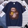 Funny Zoon XingXing Monkey T-skjorte med grafisk trykk Sommer-t-skjorter i bomull med korte ermer Unisex-klær med o-hals Kul T-skjorte Oversized