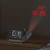 Projection Alarm Clock for Ceiling, Bluetooth Auto-Sync Time & Temp, Adjustable Focus Bedside Clock, Great for Kids Adults
