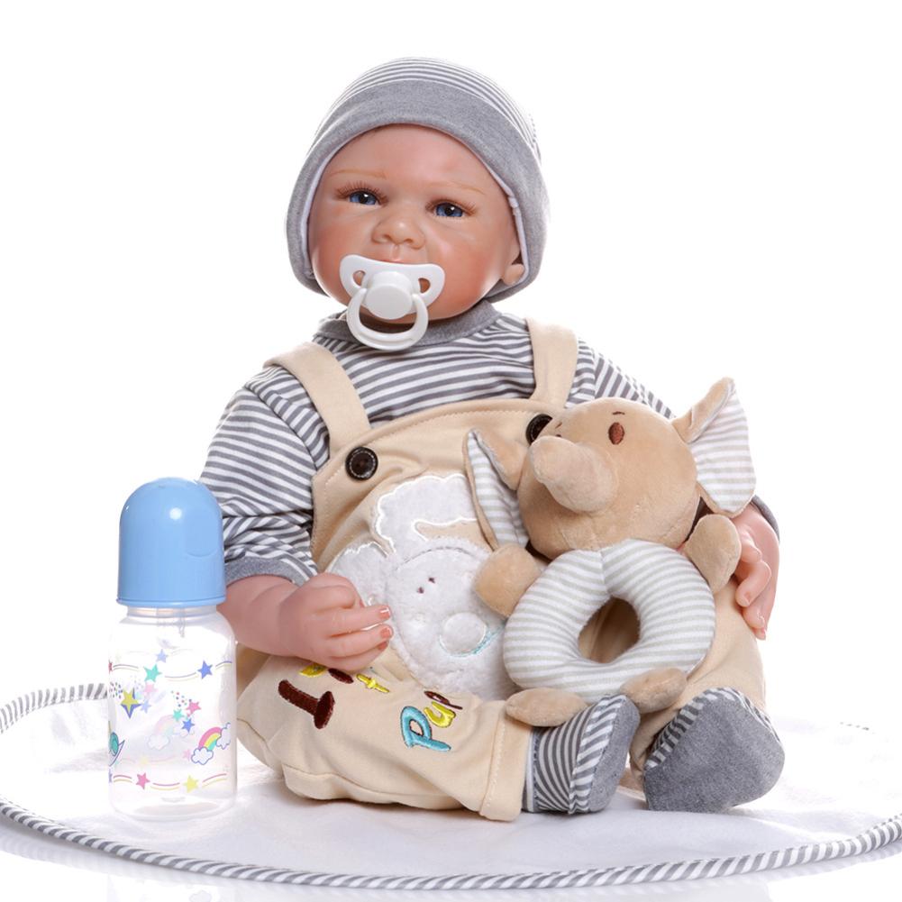 

Имитация силиконовой куклы Reborn Baby Dolls Силиконовое тело 50 см Ремешок Наряд с мягкой игрушкой