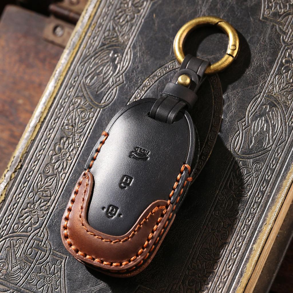Customized Car Key Cover Is Suitable for Modern Fista Key Cover, Kustu Car Key Bag, High-end Genuine Leather.
