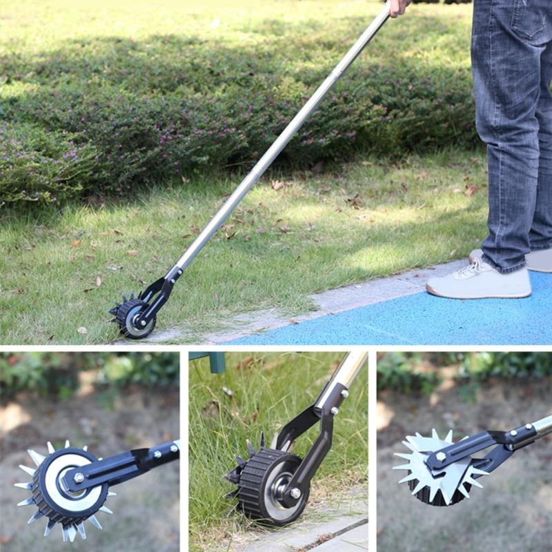 Strong Manual Lawn Edger With Wheels For Simple Grass Edge Maintenance In Gardens