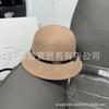 Autumn and winter with bow wool woolen basin hat bucket hat women's French Hepburn style casual versatile retro top hat