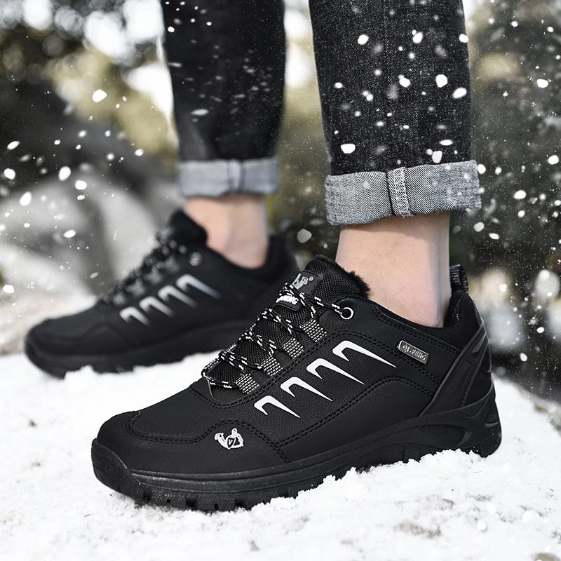 36-47 Winter Couple Plus Velvet Warm Outdoor Special Agent Hiking Shoes Hiking Shoes Sports Shoes Cotton Shoes Snow Boots