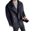 Tide Men's Short Trench Coat - Korean-Style Casual Wool for Autumn/Winter