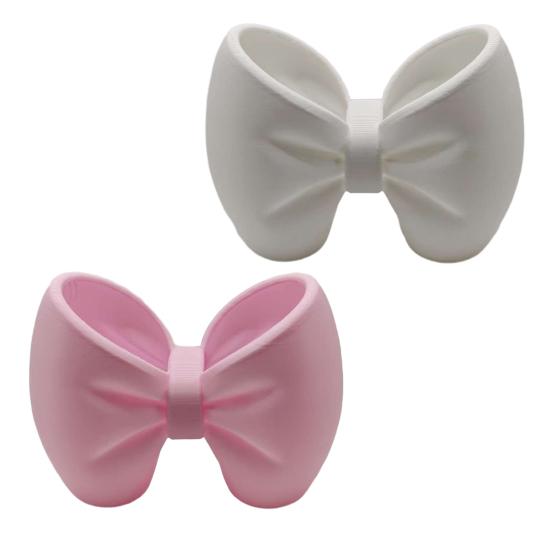Cute Bow Toothbrush Holder Decorative Pen Holder Stylish Toothbrush Stand Desk Organizer for Pens Makeup Brushes